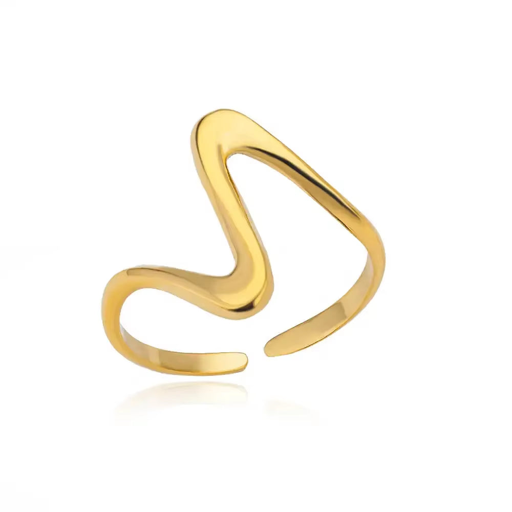 Stainless Steel Rings for Women Gold Color Couple Heart Ring 2023 Trend New in Wedding Aesthetic Luxury Jewelry Anillos Mujer